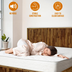 Solid Wood Platform Bed Frame with Headboard
