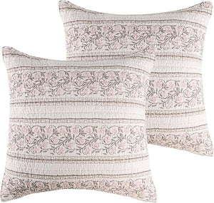 Floral Cotton Euro Pillow Sham 26x26