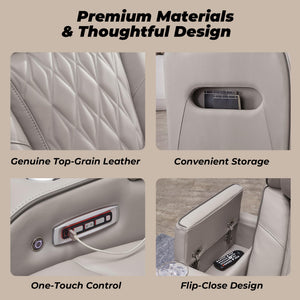 Power Reclining Loveseat with Console, LED Lights & USB Charging