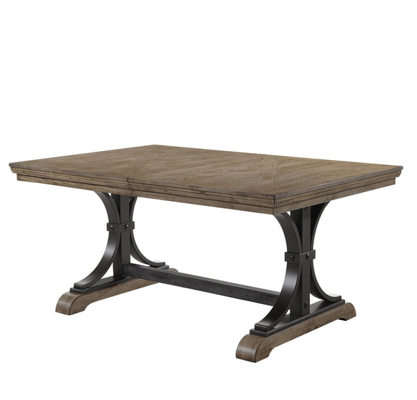6-Piece Extendable Dining Set with Bench – Driftwood Finish