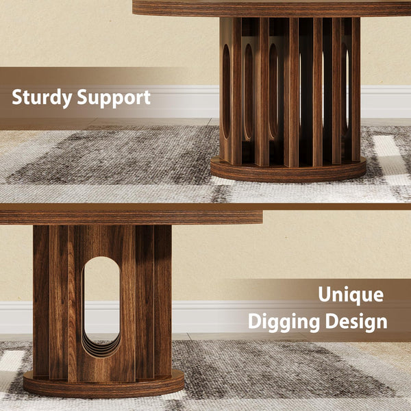 31.5" Round Coffee Table – Walnut