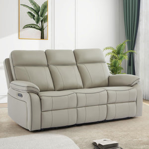 Power Reclining Sofa with Fold-Down Table & Charging Station
