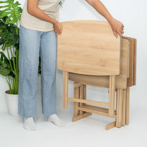 5-Pack XL Folding Tray Tables for Living Room, Kitchen & Small Spaces