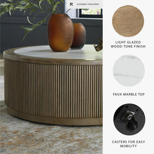 Contemporary Coffee Table with Casters