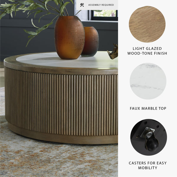Contemporary Coffee Table with Casters