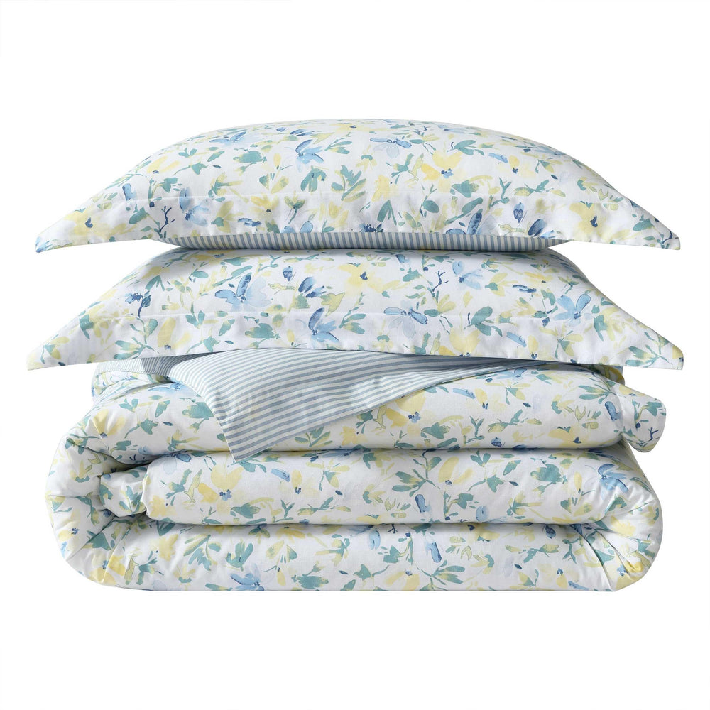 Floral Cotton Comforter Bedding Set with Shams & Pillows