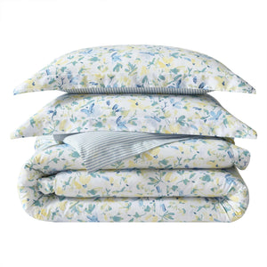 Floral Cotton Comforter Bedding Set with Shams & Pillows