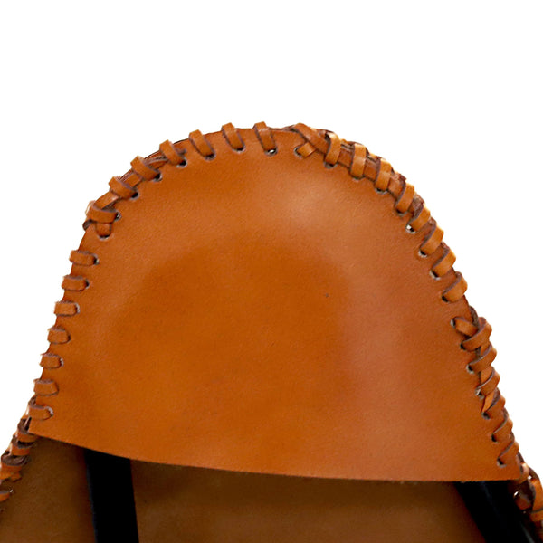 Genuine Leather Butterfly Chair with Folding Iron Frame