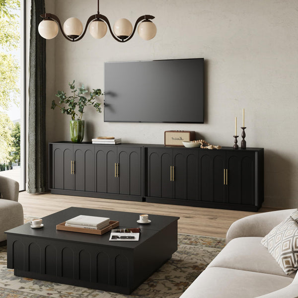 67" Arched Door Sideboard Buffet Cabinet with Storage