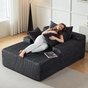 Corduroy Chaise Lounge Sofa Bed – 67 Inch Deep Seat Sleeper Couch