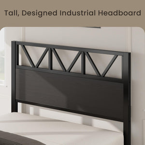 Twin Bed Frame with Storage Drawers, LED Lights & Charging Station