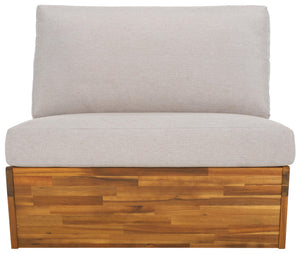 Acacia Wood Outdoor Lounge Chair Set of 2 with Cushions