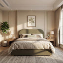 Upholstered Platform Bed Frame with Headboard