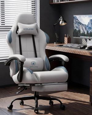 Fabric Gaming Chair with Pocket Spring Cushion