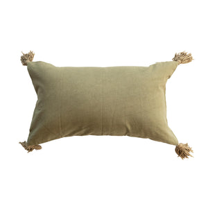 Tiger Print Lumbar Pillow with Tassels