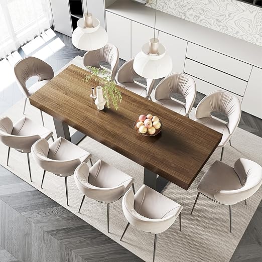 Extendable Farmhouse Dining Table for 8-10 | 70.9" to 86.6"