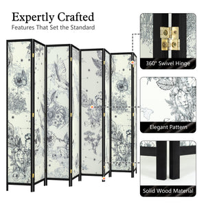 8-Panel Folding Room Divider Screen