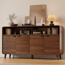 61-Inch Sideboard Buffet Cabinet with 4 Doors & Open Shelves