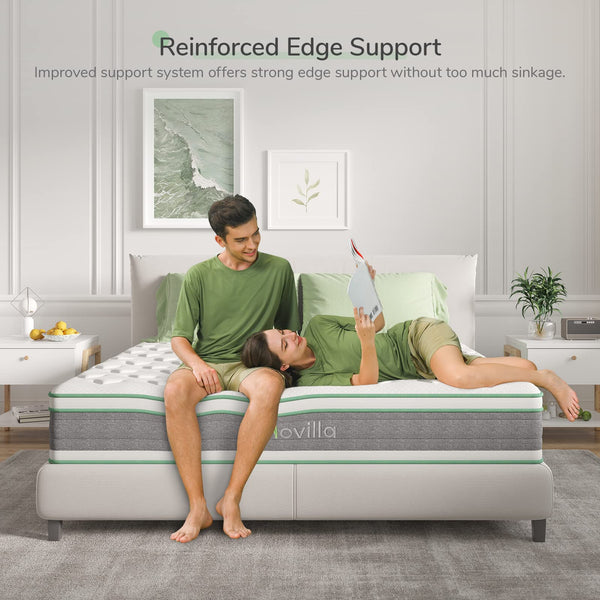 Hybrid Gel Memory Foam Mattress – Medium Firm with Pillow Top