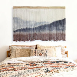 Extra Large Mountain Dip-Dye Macrame Wall Hanging