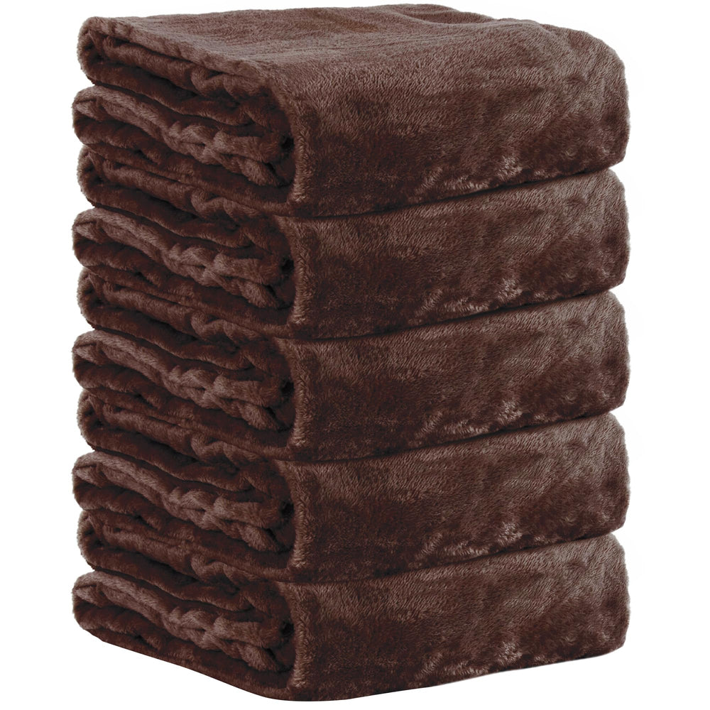 Bulk Fleece Throw Blankets 24 Pack 50x60 Polyester