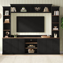 4-in-1 Wall Unit Entertainment Center with Bookshelf