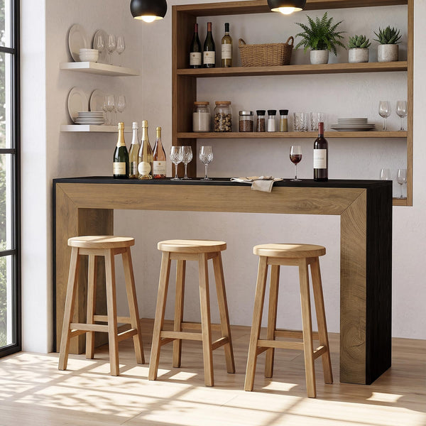 Industrial Counter Height Bar Table with MDF Top