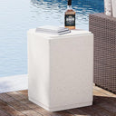 Outdoor Concrete Side Table — MgO Patio Accent Table