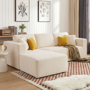 109" L-Shaped Modular Sectional Sofa