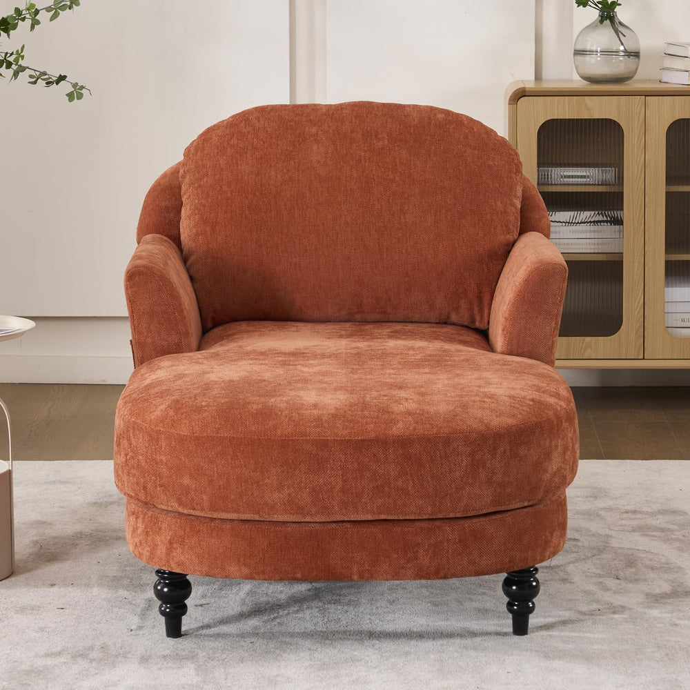 Indoor Chaise Lounge Chair — Upholstered Single Sofa for Bedroom & Living Room
