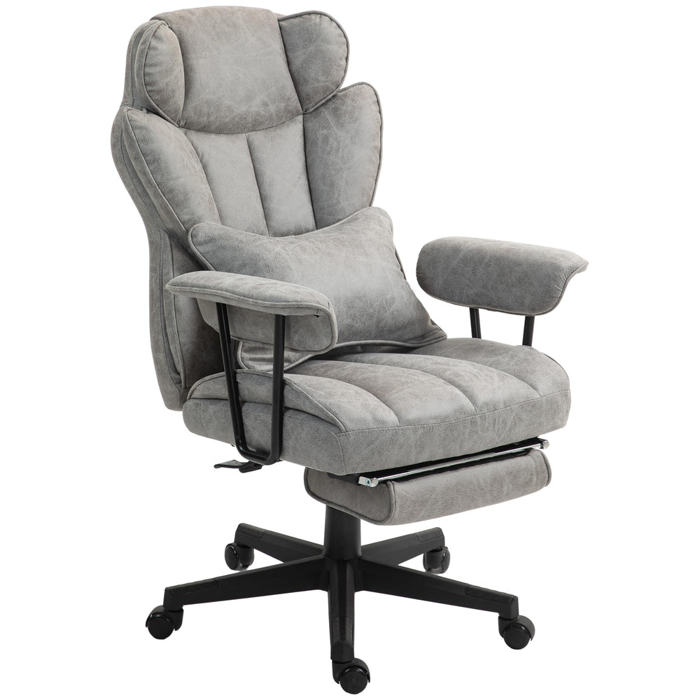 Big & Tall Ergonomic Executive Office Chair – Microfiber, Lumbar Support & Footrest