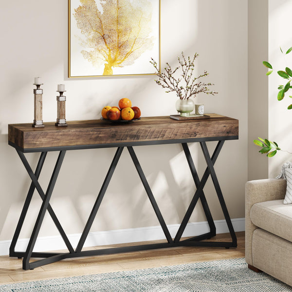 55-Inch Industrial Console Table