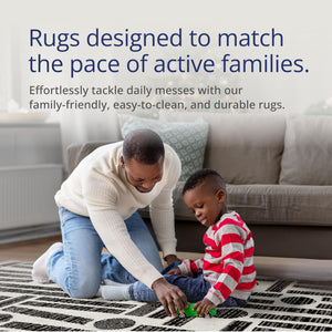 Cream & Grey Geometric Area Rug