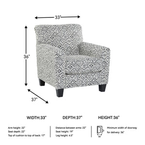 Contemporary Accent Chair – Gray & Black