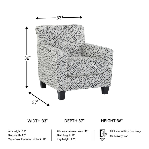 Contemporary Accent Chair – Gray & Black