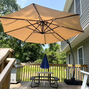 11 FT Cantilever Patio Umbrella with Base Included