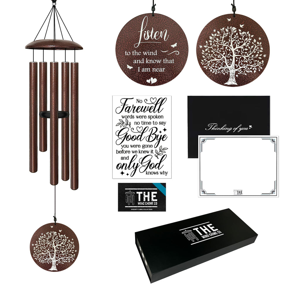 48-Inch Deep Tone Memorial Wind Chime – Black
