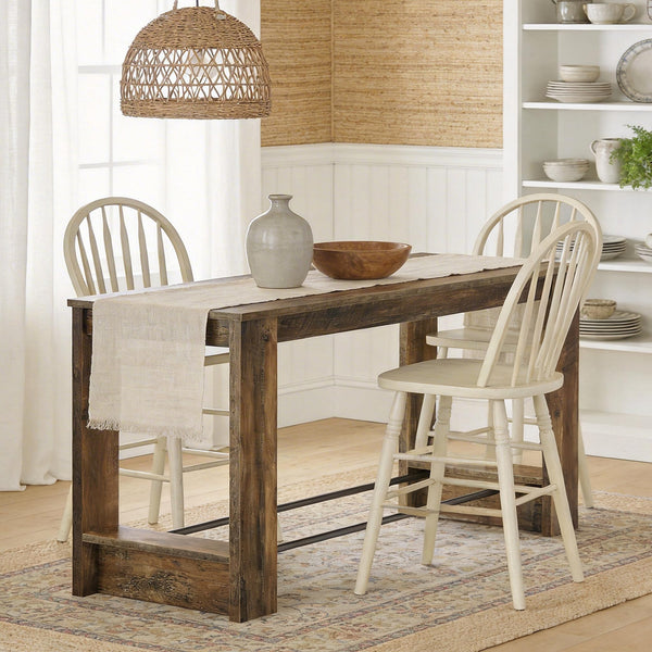 63-Inch Farmhouse Counter Height Dining Table