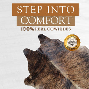 Dark Brindle Cowhide Area Rug