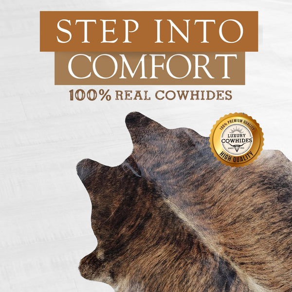 Dark Brindle Cowhide Area Rug