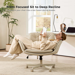 Criss Cross Chair with Adjustable Armrests & Wheels