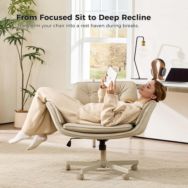 Criss Cross Chair with Adjustable Armrests & Wheels