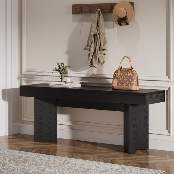 47" Farmhouse Wooden Dining Bench
