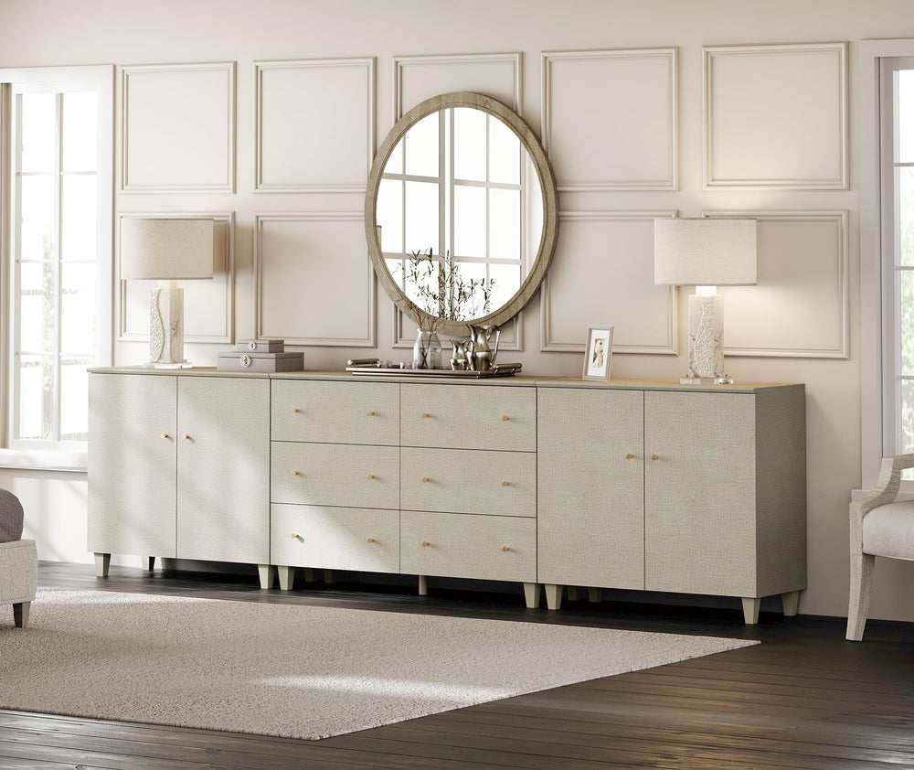 Extra Wide 6-Drawer Dresser with 4 Doors & Storage Compartments