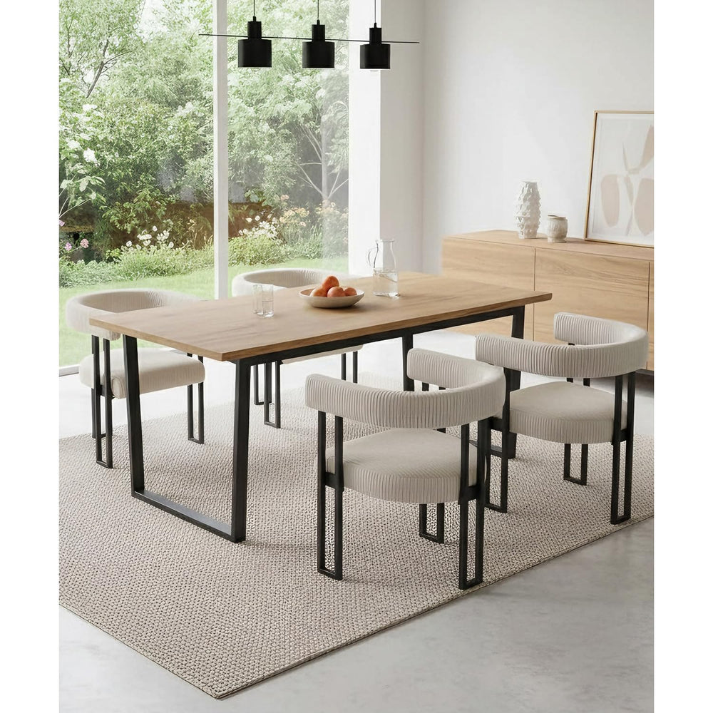 Upholstered Dining Chairs with Metal Legs