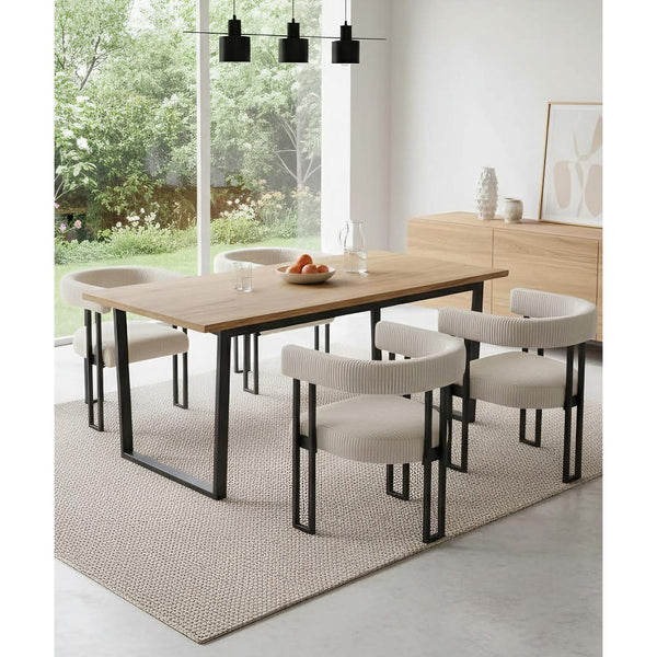 Upholstered Dining Chairs with Metal Legs