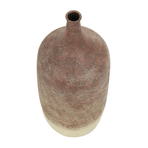 Large Round Iron Decorative Vase – Copper Ombre Farmhouse Centerpiece