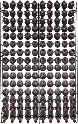 15-Tier Freestanding Metal Wine Rack – 75 or 150 Bottle Storage