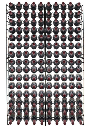15-Tier Freestanding Metal Wine Rack – 75 or 150 Bottle Storage