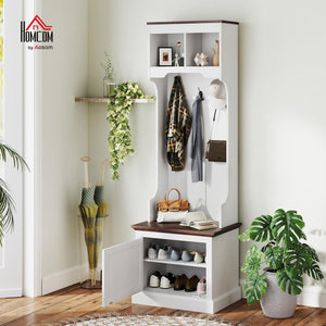 3-in-1 Hall Tree with Shoe Storage, Coat Rack & Entryway Bench